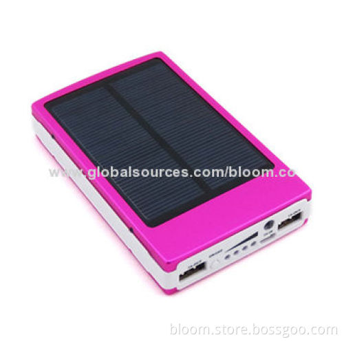 12,000mAh Solar Power Bank for iPhone, Samsung, HTC, Nokia and Dual-USB PortNew